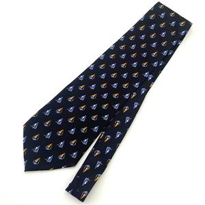 Tango Men's Nautical Sailboat Themed Silk Necktie
